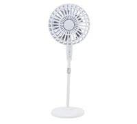 TIKATARER Ventilador de Piso en Miniatura para Casa de Muñecas 1:12, 1.6 X .3 X 4.4 Pulgadas Ventilador de Pedestal Retro Realista,Juguete para Bricolaje asa de Muñecas Escena Decoración (White)