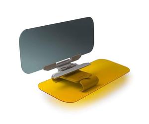 TIKATARER Visera Parasol para Coche HD con Lente Gris de Día Y Amarilla de Noche, Antirreflejos, Montura de Bayoneta para CD Y Función de Extensión para Protección Solar en Invierno (1)