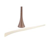 TIKATARER Zapato de Zapato, Manija Extra Larga Cuerno de Polla de Vertical Portátil Zapatilla de Asombroso Asa Larga con Imitación de Madera de Madera de Manejo Largo para Uso Diario (Beige)