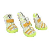 TIKATARER Zapatos de Perros Pequeños, Zapatos de Perros de 4 Piezas para Pequeños Medianos Grandes Botas para para Malla Al Aire Libre Mesas Transpirables para para para Caminar Caminando Senderismo