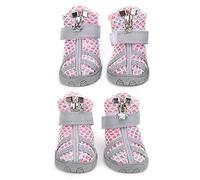 TIKATARER Zapatos de Perros Pequeños, Zapatos de Perros de 4 Piezas para Pequeños Medianos Grandes Botas para para Malla Al Aire Libre Mesas Transpirables para para para Caminar Caminando Senderismo