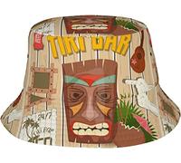 Tiki Bar Poster Totem Sombreros de Pesca Cubo Sombreros para el Sol Transpirable Pescador Protección Safari Sombreros Unisex para Playa Senderismo Safari Camping Jardinería Canotaje Negro