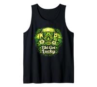 Tiki Got Lucky Shamrock Tiki Vibes en una Isla Tropical de Hawái Camiseta sin Mangas