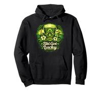 Tiki Got Lucky Shamrock Tiki Vibes en una Isla Tropical de Hawái Sudadera con Capucha