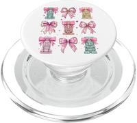 Tiki Luau Hawaii Hawaii Máscara Tiki Chica Coqueta Lazo Rosa PopSockets PopGrip para MagSafe