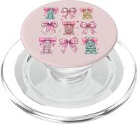 Tiki Luau Hawaii Hawaii Máscara Tiki Chica Coqueta Lazo Rosa PopSockets PopGrip para MagSafe