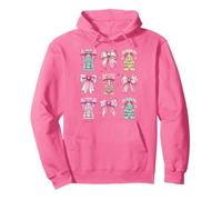 Tiki Luau Hawaii Hawaii Máscara Tiki Chica Coqueta Lazo Rosa Sudadera con Capucha