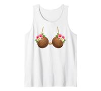 Tiki Luau Hula - Sujetador Hawaiano de Coco con pechugas de Coco Camiseta sin Mangas