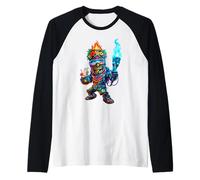 Tiki Man Futuro Héroe Camiseta Manga Raglan