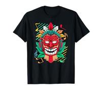 Tiki Man Música Isla Polinesia Tropical Aloha Hawaiano Camiseta