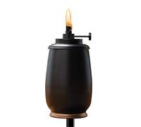 TIKI Marca 1118021 - Linterna Tiki Kokomo de metal con llama ajustable de 65 pulgadas, color negro, 65.00
