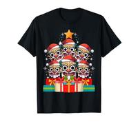 Tiki Pile Luau Hawaiian Tiki Mask Árbol de Navidad Sombrero de Navidad Camiseta