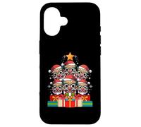 Tiki Pile Luau Hawaiian Tiki Mask Árbol de Navidad Sombrero de Navidad Carcasa para iPhone 16