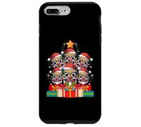 Tiki Pile Luau Hawaiian Tiki Mask Árbol de Navidad Sombrero de Navidad Carcasa para iPhone 7 Plus/8 Plus