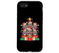 Tiki Pile Luau Hawaiian Tiki Mask Árbol de Navidad Sombrero de Navidad Carcasa para iPhone SE (2020) / 7/8