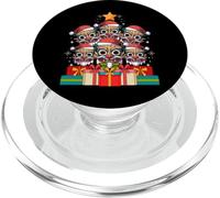 Tiki Pile Luau Hawaiian Tiki Mask Árbol de Navidad Sombrero de Navidad PopSockets PopGrip para MagSafe