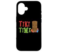Tiki Time - Bebida Tropical Hawaiana Luau Party Tiki Bar Carcasa para iPhone 16