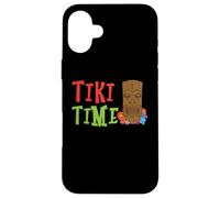Tiki Time - Bebida Tropical Hawaiana Luau Party Tiki Bar Carcasa para iPhone 16 Plus