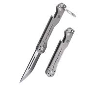 TIKIDESIGN TKK2 Mini cuchillo de bolsillo de titanio con abrebotellas, mini cuchillo plegable EDC, cuchillo plegable multiusos para hombres, herramienta de bolsillo EDC, accesorio de camping para