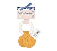 Tikiri 8597010 - Mordedor de caucho natural, color amarillo, para bebés y niños a partir de 0 meses, 15 cm