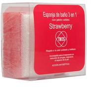 TIKIS ESPONJA CUADRADA CON JABON fresa 100 gr.