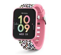 Tikkers Kids Series 13 Leopard - Reloj inteligente con rastreador de fitness, reloj despertador, cámara, conexión GPS, monitor de frecuencia cardíaca, contador de pasos, pantalla táctil, IP68, correa