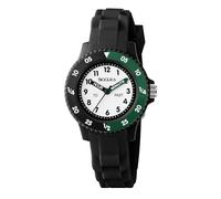 Tikkers Reloj de pulsera con temporizador y correa de silicona negra para niños