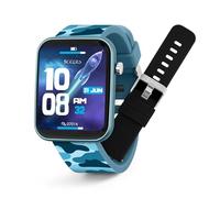 Tikkers Reloj inteligente Kids Series 13 Camo con rastreador de fitness, reloj despertador, cámara, conexión GPS, monitor de frecuencia cardíaca, contador de pasos, pantalla táctil, IP68, correa