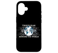 Tikkun Olam Sanando el Mundo Judaísmo Vintage Carcasa para iPhone 16