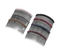 TIKODIDA 7 Peinetas Laterales de Cristal Dientes Peine de Pinza Decorativo Multicolor Accesorio para Cabello Femenino y Niñas Adecuado para Peinados y Fiestas Set de 7 Piezas