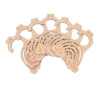 TIKODIDA 7 Piezas Divisores de Armario para Bebés de Madera Khaki Forma Ergonómica y Diseño Fácil de Ver, Organizador Adecuado para Separar Ropa en Armarios Infantiles