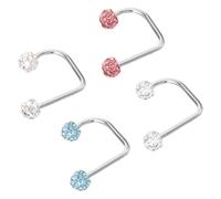TIKODIDA Anillos para Labios y Nariz Estilo Metálicos Diseño Vibrante, Seguros y Cómodos para Uso Diario, Joyería para Piercings Femenina Adecuado para Realzar Tu Look
