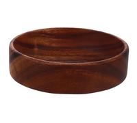 TIKODIDA Bandeja de Madera Maciza Natural para Snacks y Frutos Secos, Cuenco Redondo 16x16x4.5 Cm, Plato Dividido Infantil Multifuncional para Ensaladas y Aperitivos en Hogar Reutilizable