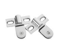 TIKODIDA Bisagra para Puerta de Vidrio de Ducha, Abrazadera de Acero Inoxidable Pulido, 2 Unidades, Soporte para Puertas sin Marco, Apta para Baños y Mamparas Modernas