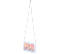 TIKODIDA Bolso Bandolera Mujer Transparente de Gelatina Cadena Holográfica Rosa Mini Bolso de Hombro para Verano Bolsillo Interior para Uso Diario y Eventos