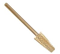 TIKODIDA Cabezal de Pulido para Uñas, Broca Cónica de Tungsteno, Tamaño M, Color Dorado, Equipo para Pulir y Decorar Uñas, Aplicable en Manicura y Pedicura Profesional