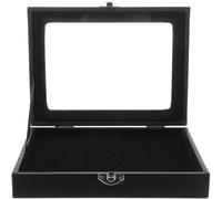 TIKODIDA Caja Organizadora para Broches y Joyas Tapa Transparente Tamaño Pequeño 20X15X45 CM Estuche para Almacenamiento de Mesa Antipolvo Vitrina Práctica para Colección y Exhibición