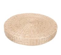 TIKODIDA Cojín Tejido para Sentarse Tatami Japonés Redondo 40x40 Cm 6 Cm Grosor, Esterilla de Meditación y Decoración Natural para Hogar, Cojín de Piso Multifuncional de Yute