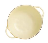 TIKODIDA Cuenco Resistente al Horno de Cerámica Blanco Crema Doble Asa, Tazón para Servir Sopa, Ensalada y Arroz, Adecuado para Cocina Doméstica y Profesional