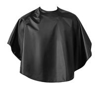 TIKODIDA Delantal para Cortar el Pelo, Capa Unisex de Tafetán de Poliéster Hombreras, Talla Grande, para Uso Profesional y Doméstico en Peluquería, Color Negro