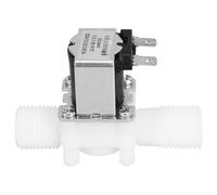 TIKODIDA Electroválvula Solenoide de Agua 24v Normalmente Cerrada, Conexión Rosca Externa de Plástico, Válvula Solenoide para Control de Riego y Sistemas Hidráulicos Industriales,