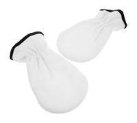 TIKODIDA Guantes Calentadores de Parafina para Manos, Mitones Térmicos Cordón Ajustable, Cubiertas de Cera para Spa y Cuidado Hidratante, Color Blanco Borde Negro, Ideales para Protección