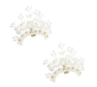 TIKODIDA Hebillas de Zapatos Desmontables de Cristal y Perlas, Clips Elegantes para Mujer, Accesorios Plateados para Decoración de Boda y Fiesta, Adornos para Zapatillas de Novia