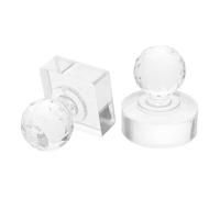 TIKODIDA Herramienta de Prensa para Sombras de Ojos y Colorete 2 Piezas, Moldes Cuadrados y Redondos de Cristal, Prensa Polvo Compacto para Reparación y Recarga de Paletas, Uso Profesional