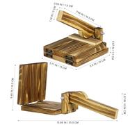 TIKODIDA Molde de Madera para Masa Cuadrado Carbonizado Prensa Manual para Hacer Dumplings Herramienta Sencilla y Creativa para Repostería Accesorio Cocina Práctico y Seguro