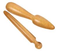 TIKODIDA Palos de Masaje de Madera 2 Piezas para Pies, Manos y Espalda, Herramienta Multifuncional para Reflexología y Relajación, Bastones Ergonómicos de Madera Natural para Masaje
