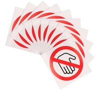 TIKODIDA Pegatinas de Advertencia No Tocar Vinilo 30 Mm Diámetro, 10 Unidades, Etiqueta de Seguridad Adhesiva para Maquinaria Industrial, Señal de Precaución Resistente para Uso Interior