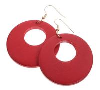 TIKODIDA Pendientes de Madera Redondos Colgantes Geométricos para Mujer Ligeros y Prácticos Accesorios Elegantes para Fotos Cumpleaños y Uso Diario