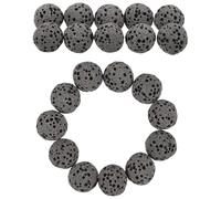 TIKODIDA Piedras Volcánicas para Fragancia 39 Piezas, Difusor de Aromaterapia de Roca Negra Lisa 8 Mm, Accesorio Decorativo para Aceites Esenciales en Hogar y Bienestar