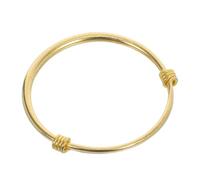 TIKODIDA Pulsera Ajustable de Cobre con Diseño Abierto para Brazalete Dorado Elegante y Cómodo con Mecanismo Push-pull para Uso Diario y Ocasiones Casuales Infantiles